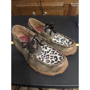 Little Kids 11.5 M Twisted X Chukka Boots Brown Leather Lace Up Leopard